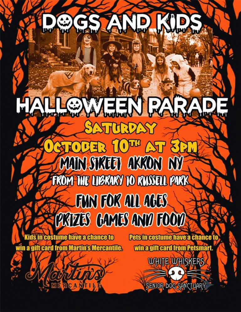 Dogs and Kids Halloween Parade event flyer